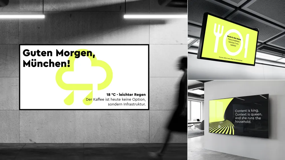 Visualisierung von DiSign Informationsscreens in verschiedenen Anwendungen